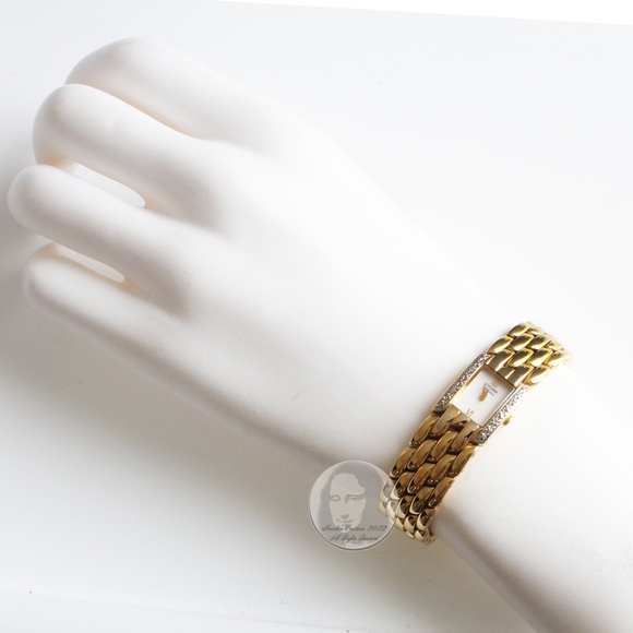 Citizen Wrist Watch Gold Metal 16 Diamond Chip Elegance 5421-H21441 Ladies Y2K - Picture 3 of 13